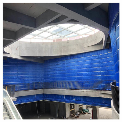 Blue Inorganic Fire Roller Shutter Surface Finished Automatic Opening Style