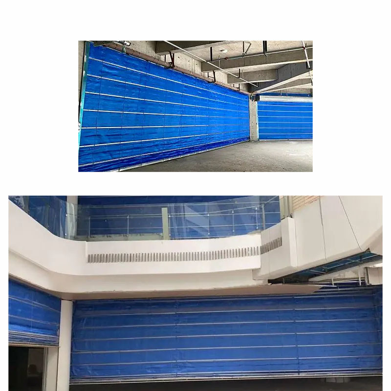 Rolling Pull Fireproof Roller Curtain With Double Track For Commercial Buildings